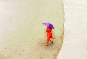 woman with umbrella